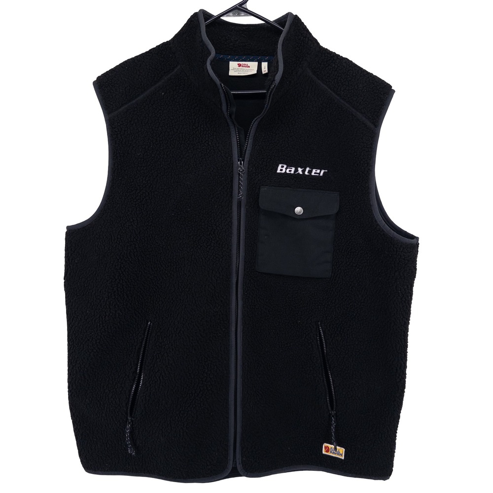 Fjallraven Mens XXL Vardag Pile Fleece Vest Black G-1000 Gorpcore CORPORATE LOGO